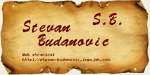 Stevan Budanović vizit kartica